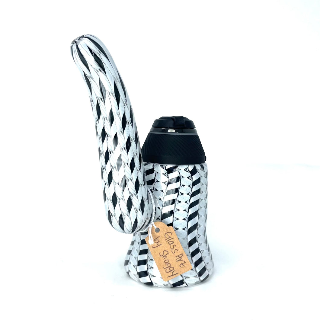 shaggy glass stand up proxy attachment black white