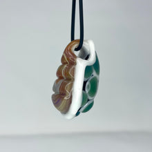 Load image into Gallery viewer, Malachite Glass // Turtle Shell Pendant - Turquoise
