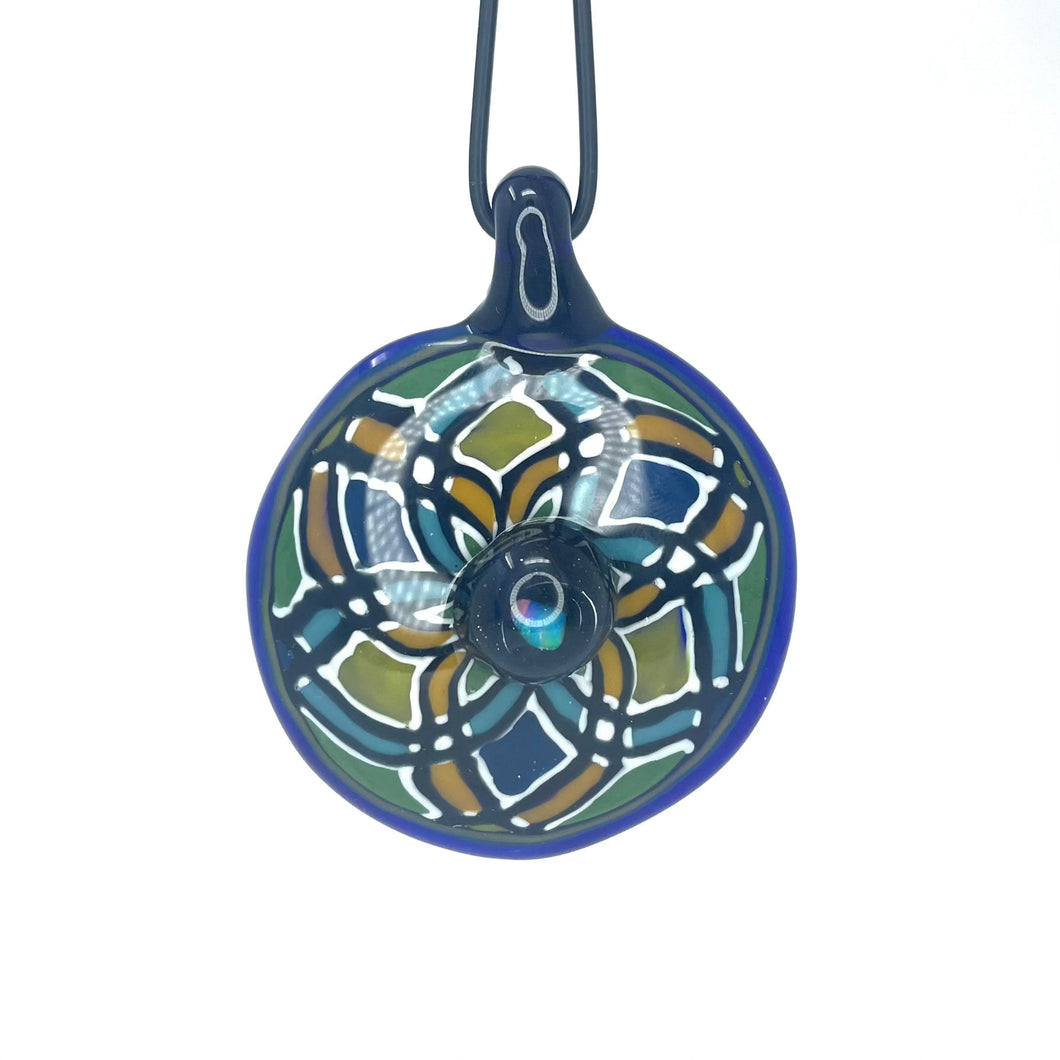 Splatt Glass // Opal Mandala Pendant